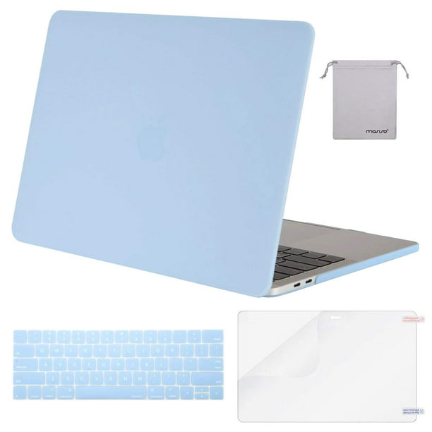 Colorful Bright Valentine Heart in Blue Plastic Hard Shell Case w/Keyboard Cover Laptop Case New MacBook Pro 13 Touch US Version: A1706、A1989、 A2159 